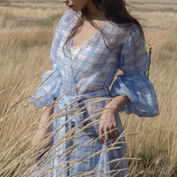 SLEEP OVER SLEEP Palm Dreams Maxi Wrap SequinDress - Picture 9 of 11